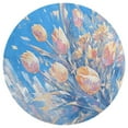 thumbnail image 3 of Vibe Blooming Tulips Round Rugs -Washable Non-Slip Small Round Area Rug Throw Soft Circle Rugs for Bedroom, Modern Print Indoor Carpet for Entryway Sofa Living Room, 3 of 6