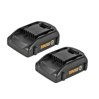2-Pack 6500mAh Replacement Battery For Worx 20V Tools - Compatible With WA3578, WA3520, WA3525 & More