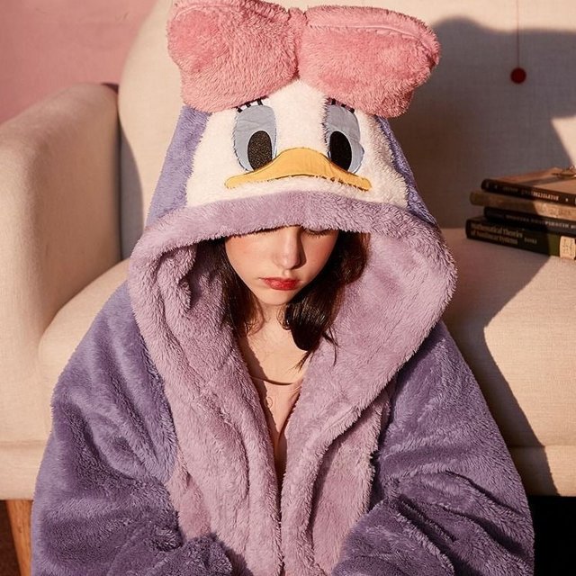 Pijamas largos de otoño e invierno para mujer, para parejas, de algodón, terciopelo coral, forro polar grueso, para el hogar