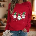 thumbnail image 4 of Enjoytime Christmas Women's Sweatshirts Cute Printed Crewneck Sweatshirt Casual Long Sleeve Pullover Tops 2025 Fall Fashion Winter Clothes, 4 of 6