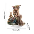 thumbnail image 3 of YiJuHui Easter Bunny Decorations Acrylic, Cute Bunny Figurine with Egg, Durable Spring Home Decor, Tabletop Shelf Display for Holiday Party Gift, 3 of 6