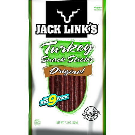 Jack Link's Original Turkey Snack Sticks, 7.2 Oz., 9 Count