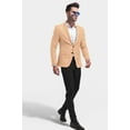 thumbnail image 2 of Rose Gold Men's Party Jacquard Suit Jacket Slim Fit Blazer, 2 of 5