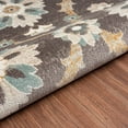 thumbnail image 5 of Laddha Home Designs 7.75' x 9.75' Brown and Green Rustic Floral Rectangular Outdoor Area Throw Rug, 5 of 9