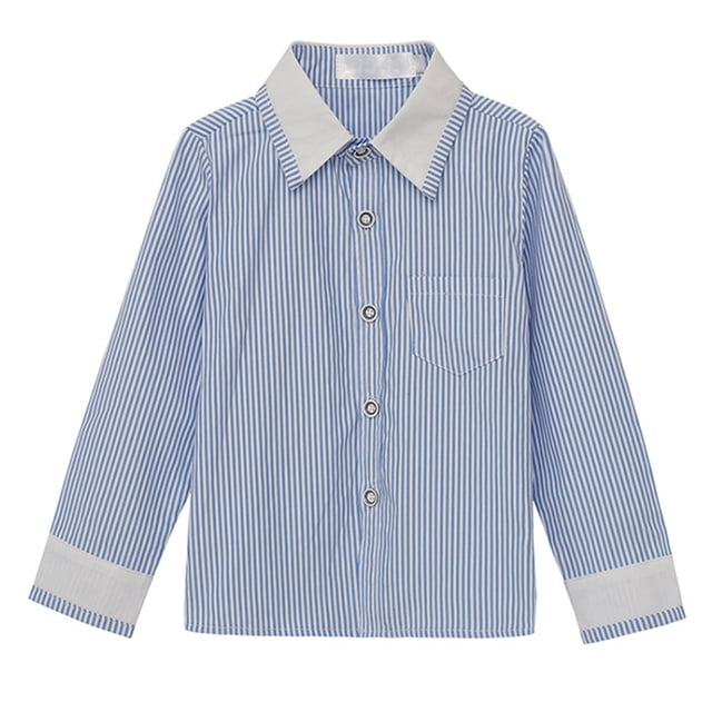 Tricot pour Bébé en Liquidation, Mode pour Garçons, Manches Longues, Col Rabattu, Chandail-Over pour Filles, Bleu 4T