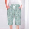 thumbnail image 1 of Puntoco Pantalones cortos casuales para mujer Pantalones cortos casuales para mujer Pantalones rectos con cordón Cintura elástica Pantalones sueltos cómodos con bolsillos, 1 of 5