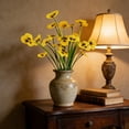 thumbnail image 4 of ddioayh Artificial Flowers 7 Fork Realistic Pansy Bouquet for Home Decor Wedding Party Decoration Durable Faux Floral Arrangement, 4 of 6