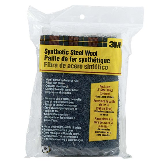 3M Synthetic Steel Wool Pads, #3 Coarse 10115NA