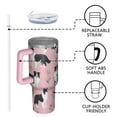thumbnail image 4 of OBREWU Border Collie Dogs with Flowers Tumbler with Handle and Lid,Border Collie Dogs with Flowers 40oz Double Wall Vacuum Insulated Tumbler,Cups Gift for Women and Men, 4 of 7