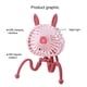 thumbnail image 3 of Mini ventilador portátil recargable por USB con trípode Flexible para cochecito de bebé, cama, escritorio, Camping y viajes, 3 of 10