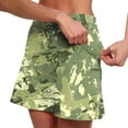 thumbnail image 5 of Jxximdong Skorts for Women Women's Fashionable Athleisure Skirt With Pockets Camouflage Printed Mid Rise Skirts Tennis Skirts Green XXXL Culottes, 5 of 9