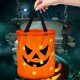thumbnail image 3 of Halloween Candy Bags: LED Light Decor, Pumpkin Light Up, Trick or Treat, Reusable Goody Bucket for Multi-Purpose Use, 3 of 5