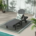 thumbnail image 3 of Laguna Adirondack Poly Reclining Chaise Lounge With Wheels, Gray, 3 of 11