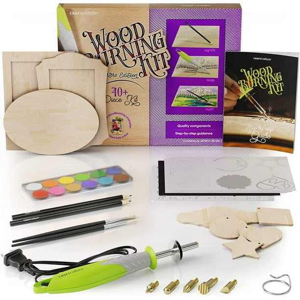 Beginners Wood Burning Kit for Kids and Teenage Boys & Girls - Cool Gifts for Boy or Girl Craft Projects. Best Gift Idea for Older Children. Teen ...