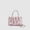 Pink, variant on Mini Folded Cloud Bag with Rhinestone Chain Strap, Sweet and Fresh Style PU Leather Crossbody Bag for Women, Daily Outfit Essential