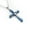Blue, variant on Mens Women Chain Necklace Black Cross Stainless Steel Pendant Crucifix Jesus UK-Gold