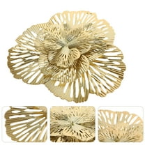 PENIKOKO 1Set Flower Wall Art Nordic Golden Metal Wall Hanging For Living Room Modern