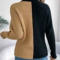 thumbnail image 5 of Amidoa Yellow Sweater Tops for Women Long Sleeve Crochet Colorblock Lightweight Pullover Sweaters Women's Cardigans L, 5 of 8