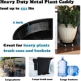 thumbnail image 3 of 10" Plant Caddy with Rolling Wheels, Heavy Duty Plant Stand on Casters for Planters, Wheeled Plant Roller Base for Indoor Outdoor Flower Pot, White, 3 of 7