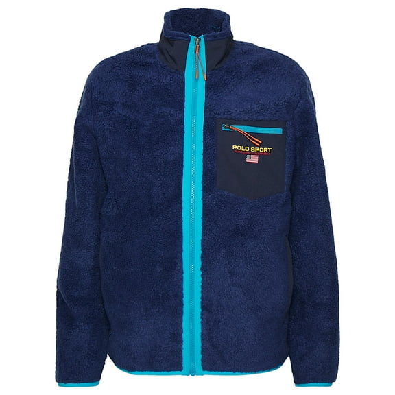 Polo Sport Ralph Lauren Men's High Pile Fleece Jacket (XLarge, Harrison Blue)