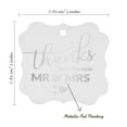 thumbnail image 7 of Inkdotpot Real Silver Foil Thanks From The New Wedding Tags Favor Bracket Shape Hang Pack Of 50 Paper Tags, 7 of 7