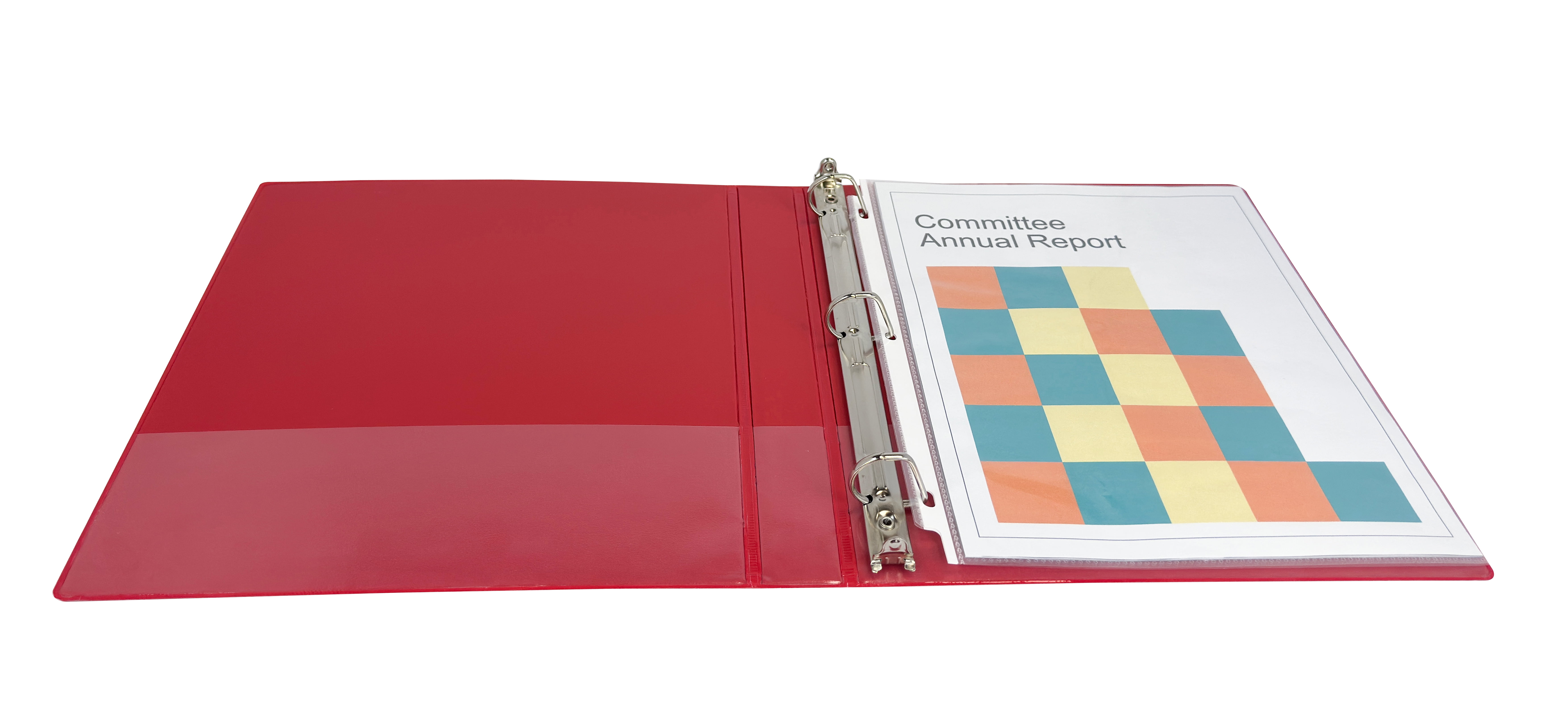 Pen+Gear 1-inch Durable Binder, Slanted D-Rings, Red, 12 Pack