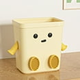 thumbnail image 5 of Small Trash Can with Lid, Mini Trash Can for Bathroom, Office and Bedroom, Small Bathroom Garbage Can with Swing Top, Compact Waste Basket for Desk, Dorm & Home, Beige - Xuniizn, 5 of 7