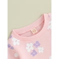 thumbnail image 5 of Loicainy Baby Kids Little Girl 2Pcs Fall Outfits 6 12 24 Months 2T 3T 4T 5T Long Sleeve Floral Print Pullover Tops + Flare Pants Set Toddler Spring Clothes Set, 5 of 9
