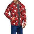thumbnail image 2 of Honeii Bulldog Red Print Hoodies for Men, Pullover & Full Zip, Breathable Zip up Hoodie, Sweatshirt-X-Large, 2 of 5