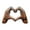 Brown, variant on Clearance Under $10 Heart Hands Sculpture Wooden Hearts Hand Sculptures，Love Gesture Resin Statue Home Living Room Desktop Ornament Brown