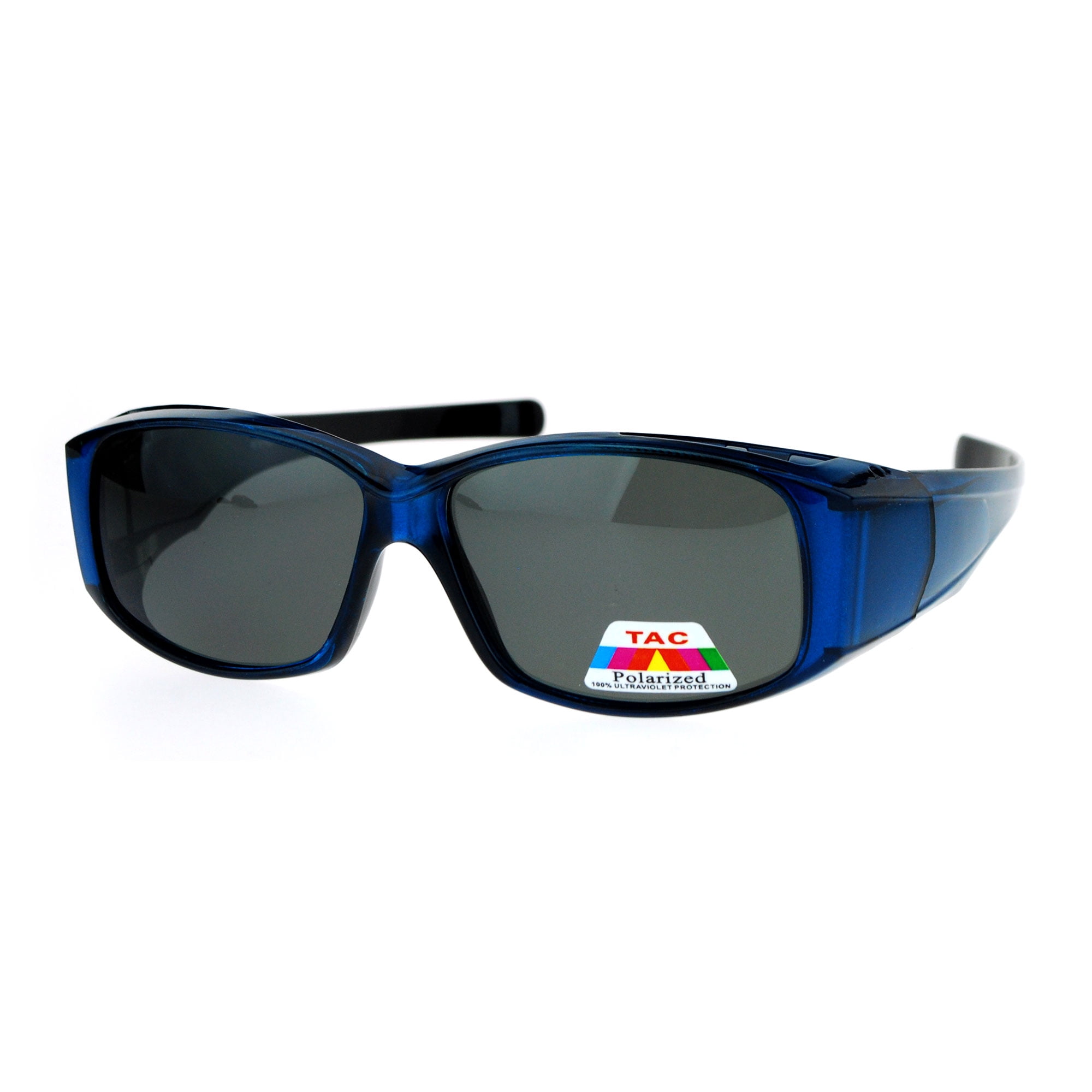 SA106 Polarized Glare Free Rhinestone Womens Fitover OTG 57mm Sunglasses 