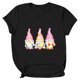 thumbnail image 5 of Pascua mujer casual manga corta impreso cuello redondo blusa camiseta damas tops Pompotops hkajfhjk461129, 5 of 7