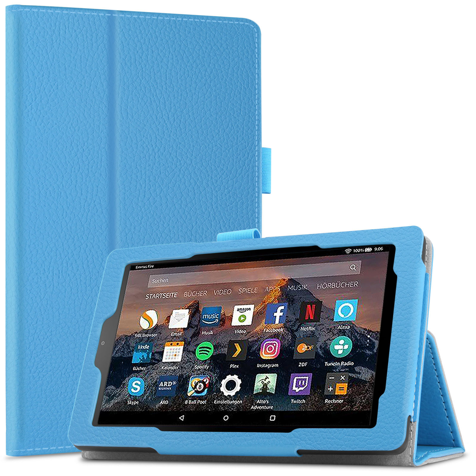 Infiland Folio Smart Case Cover for AllNew Amazon Fire 7 Tablet 7th