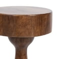 thumbnail image 6 of Kate and Laurel Solbrett Transitional Sophisticated Drink Table, 10 x 10 x 22, Walnut Brown, Mid-Century Sculptural Bedroom Nightstand with Unique Pedestal Table Design for Use as Indoor Plant Stand, 6 of 8
