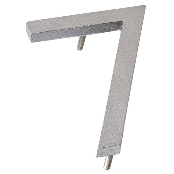 Montague Metal Products 8" Brushed Aluminum Floating or Flat Modern House Numbers 0-9 - 7