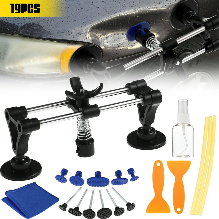Auto Body Dent Puller Kit Double Pole Bridge Puller with Puller Tabs  Powerfully Pops Car Dents and Other Metal Surface Dents