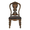 thumbnail image 3 of Traditional Formal Set of 4 Side Chairs Dining Room Furniture Dark Oak Finish Wood Lavish Style Back Design, 3 of 4
