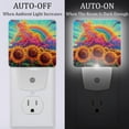 thumbnail image 2 of PhooArto Sunflowers Rainbow Sky Plug in LED Night Light Auto Sensor Dusk to Dawn Decorative Night for Bedroom, Bathroom, Kitchen, Hallway, Stairs, Baby's Room, Energy Saving, 2 of 7