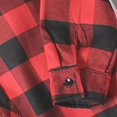thumbnail image 4 of LiJinLong Mens Dress Shirts Button Up Shirt Cotton Black and Yellow Plaid Shirt Long Sleeve Flannel Plaid Casual Button Down Regular Fit, Red S, 4 of 4