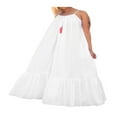 thumbnail image 2 of Robe Longue d'Été Décontractée et Fluide pour Femmes avec Poche, Bretelles Spaghetti, Encolure Dégagée, Ample, pour la Plage, 2 of 9