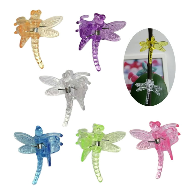 100 Clip Fermagli Per Orchidee E Piante Rampicanti – Verde Scuro, Mini Supporti In Plastica Per Steli E Viti - 2