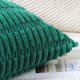 thumbnail image 4 of Juego de 2 Fundas de Cojín Decorativa Suave de Pana a Rayas Bohemias para Sofá y Dormitorio, Funda de Almohada Verde Oscuro, 4 of 4