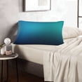 thumbnail image 6 of Salouo Blue to turquoise Print Print Pillow Case Cover,Wrinkle-Free Bed Pillow Cover Pack of 1 Home Decor Fade-Resistant and Stain-Resistant ,Pillows Not Included-14"x20", 6 of 6