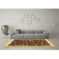 thumbnail image 3 of Ahgly Company Indoor Round Abstract Brown Contemporary Area Rugs, 4' Round, 3 of 4