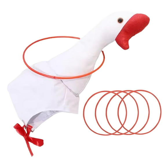 KLKCMS Chapeau d'Oie Décoration Mignonne Chapeau en Peluche Animal pour Spectacle Mariages Anniversaire avec Anneau