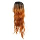 thumbnail image 3 of Peluca de cabello humano Unique Bargains 28' Naranja Rizado con gorra, 3 of 7