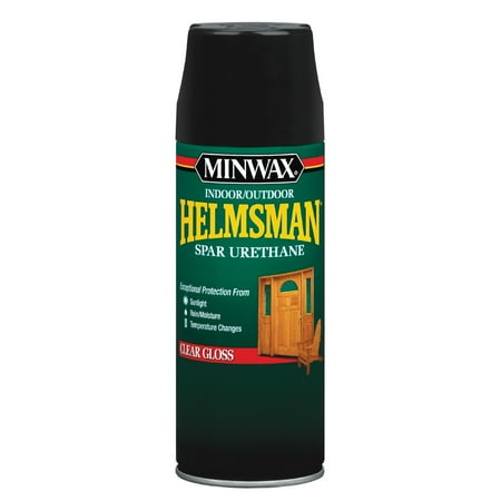 Minwax Clear, Gloss, Indoor/Outdoor Helmsman Spar Urethane Aerosol Spray, 11.5 oz