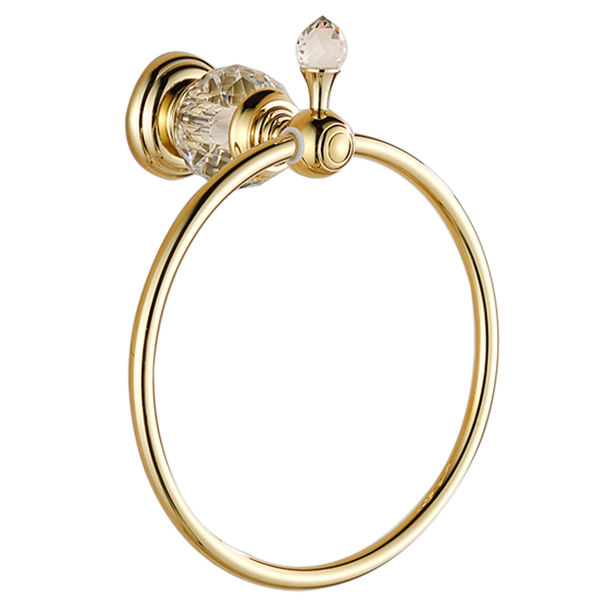 MOGFCT Crystal Gold Towel Ring, Bath Hand Round Towel Holder for ...