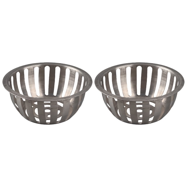 Paquete de 2 Rejillas de Desagüe para Piso de Acero Inoxidable Redondas de 125mm, Filtro Anti-Obstrucción para Jardín, Terraza, Azotea y Áreas Exteriores, Resistente a la Corrosión