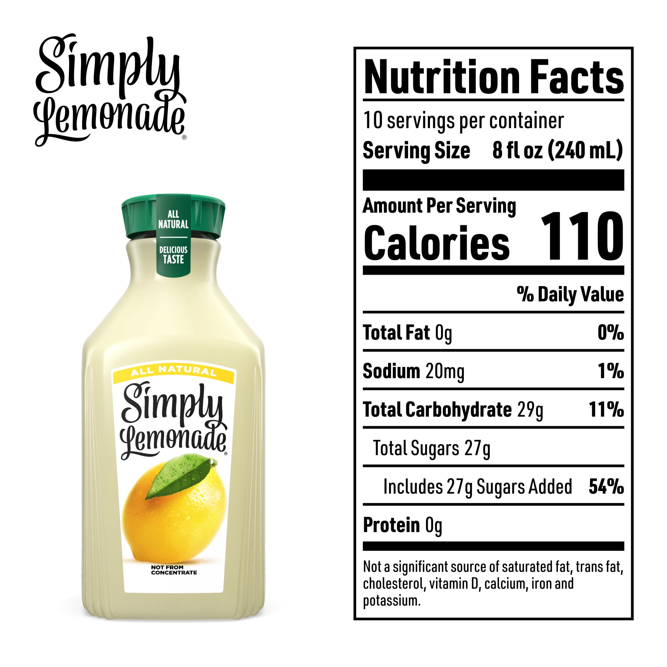 Simply Lemonade Bottle, 76 fl oz